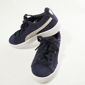 Blue Suede Puma Sneakers; Size 13